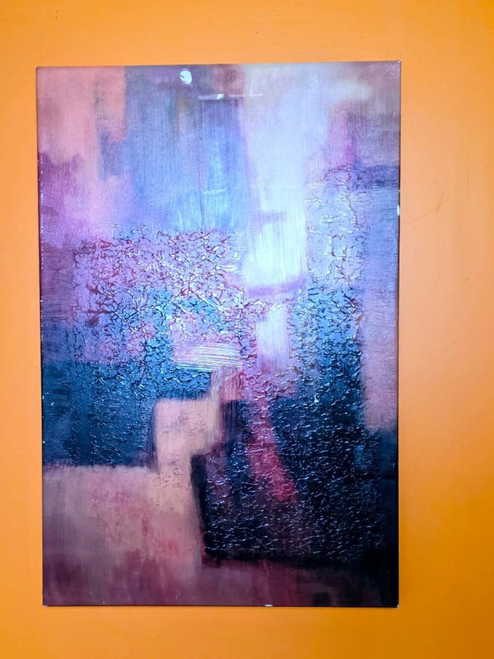 Large Modern Abstract Textured Acrylic Canvas Painting 36 x 24
